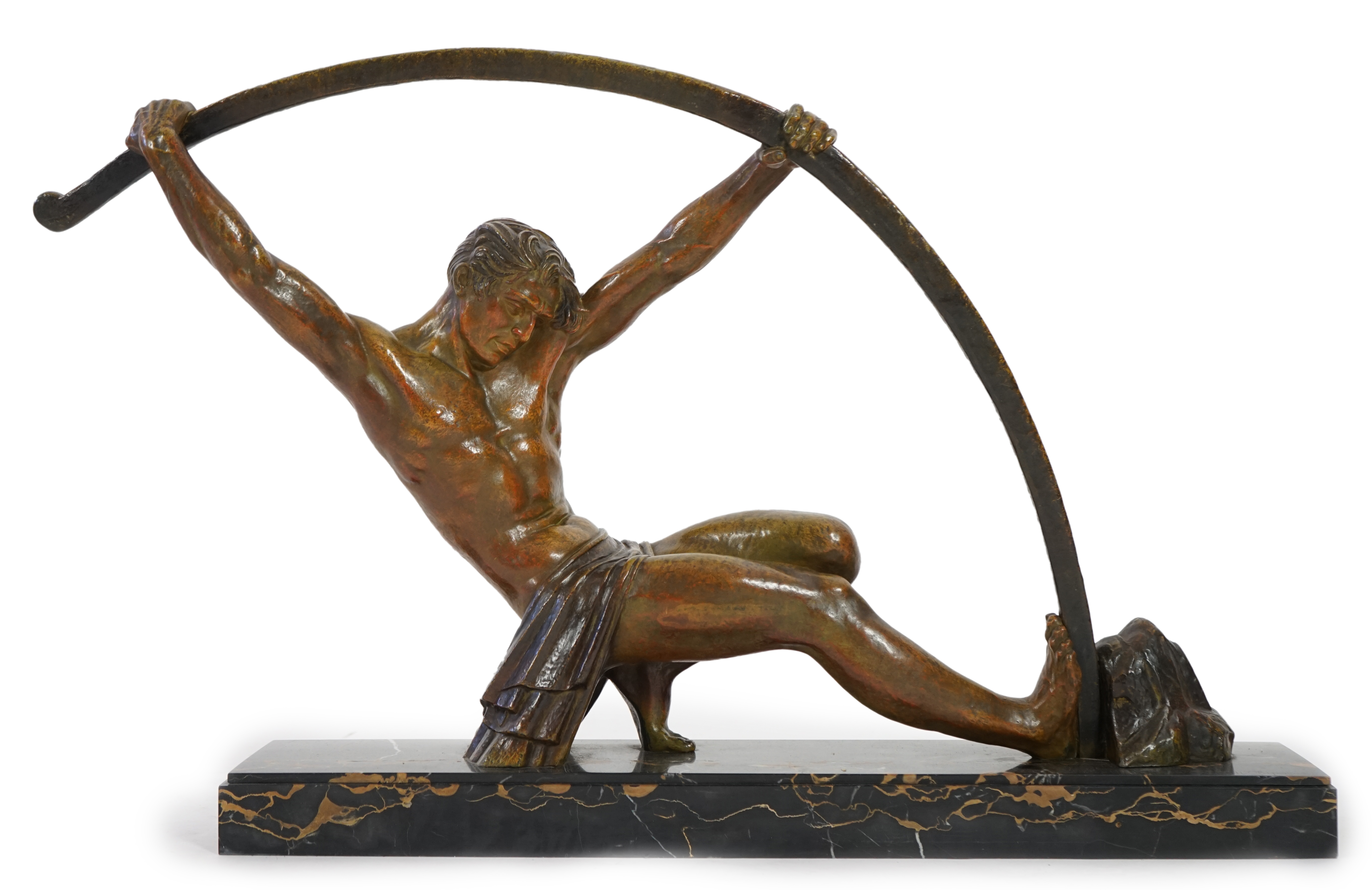 Demétre Haralamb Chiparus (1886-1947), a French Art Deco bronzed spelter group, 'Le Bendeur'